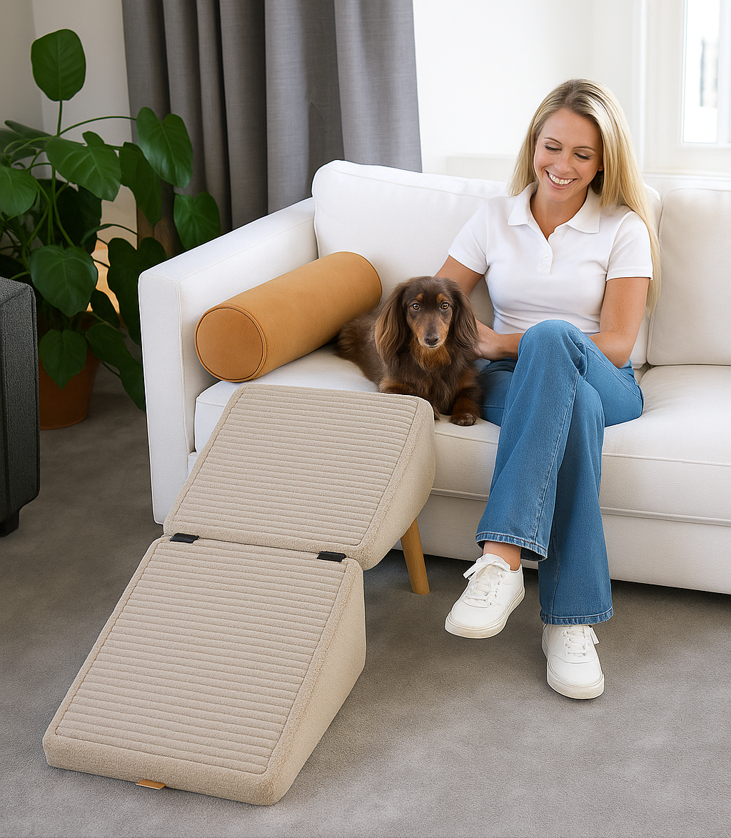 WD™ Luxe Poef & Loopplank – Comfortabel Opstapje voor uw Hond