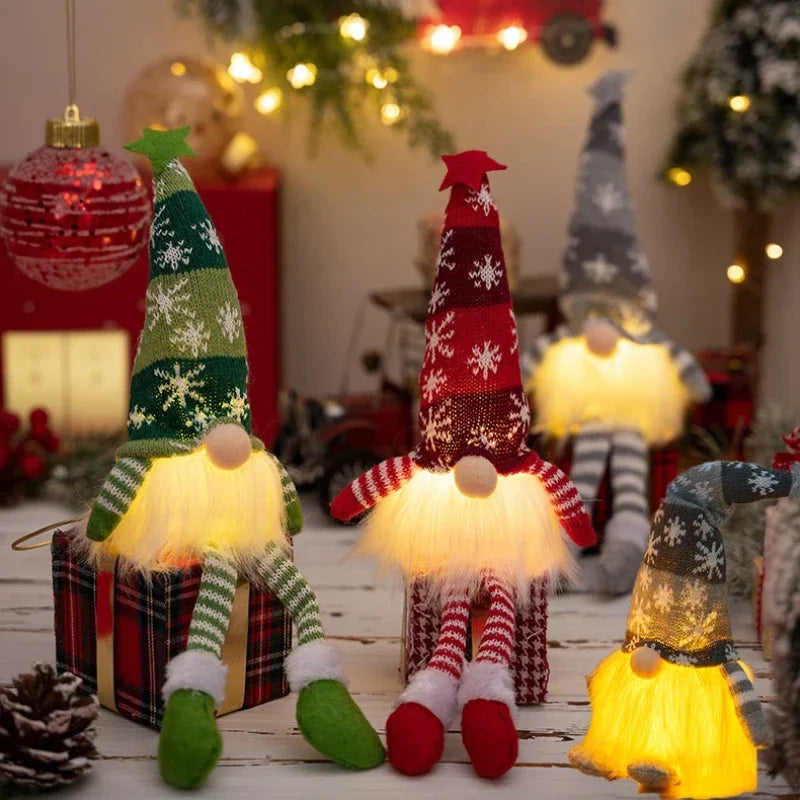 Kerst™ Gezichtsloze LED poppen