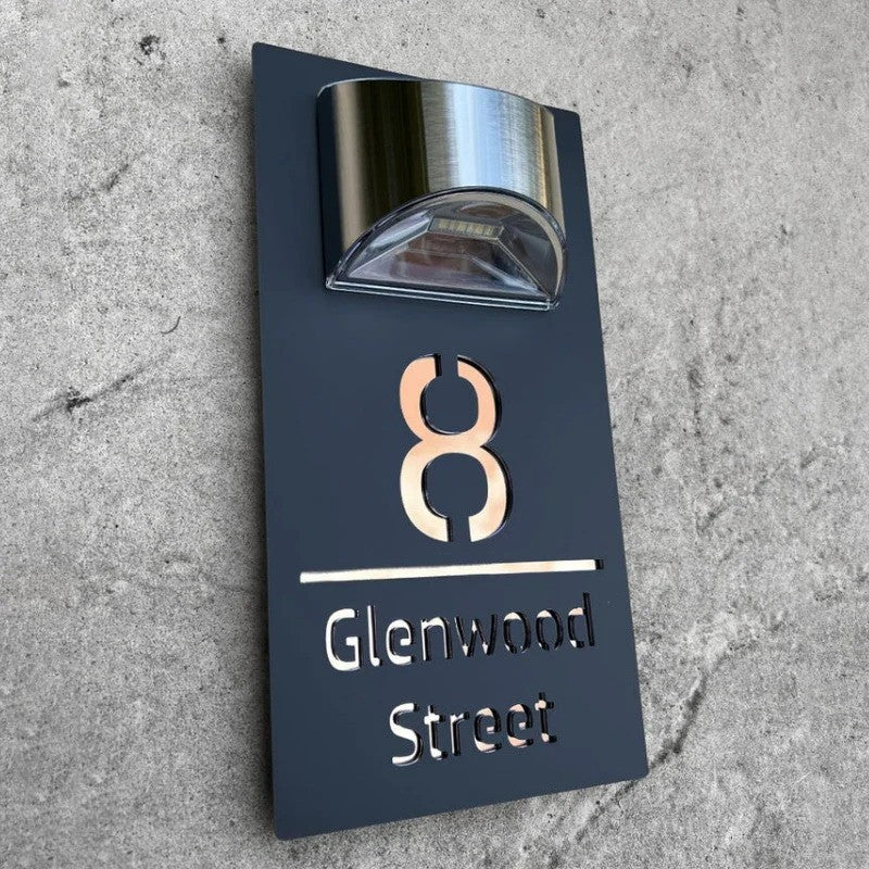 WD™ Lichthuis  | Gepersonaliseerde verlicht naambord aan huis