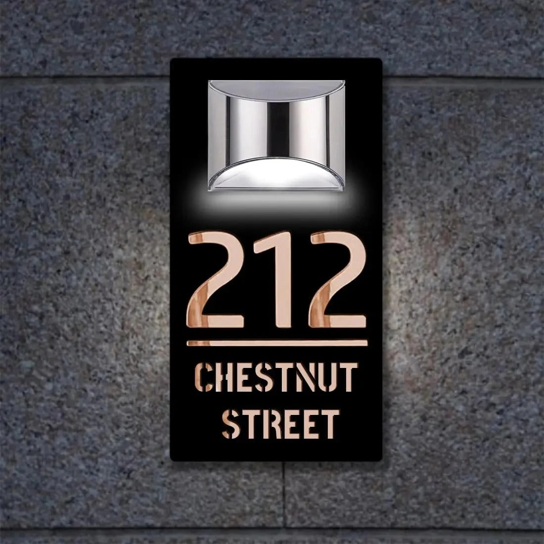 WD™ Lichthuis  | Gepersonaliseerde verlicht naambord aan huis