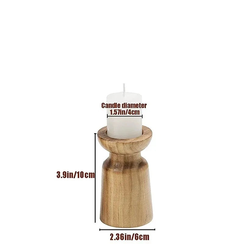 WD™ Rustiek Kaarsenhouder Set van Hout