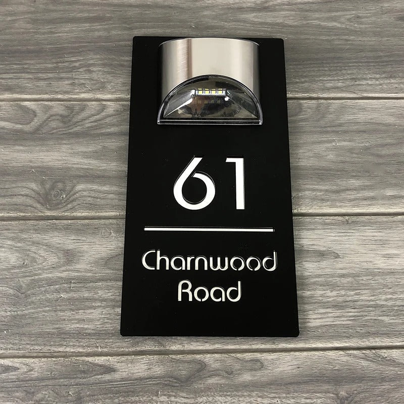 WD™ Lichthuis  | Gepersonaliseerde verlicht naambord aan huis