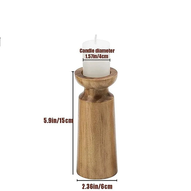WD™ Rustiek Kaarsenhouder Set van Hout