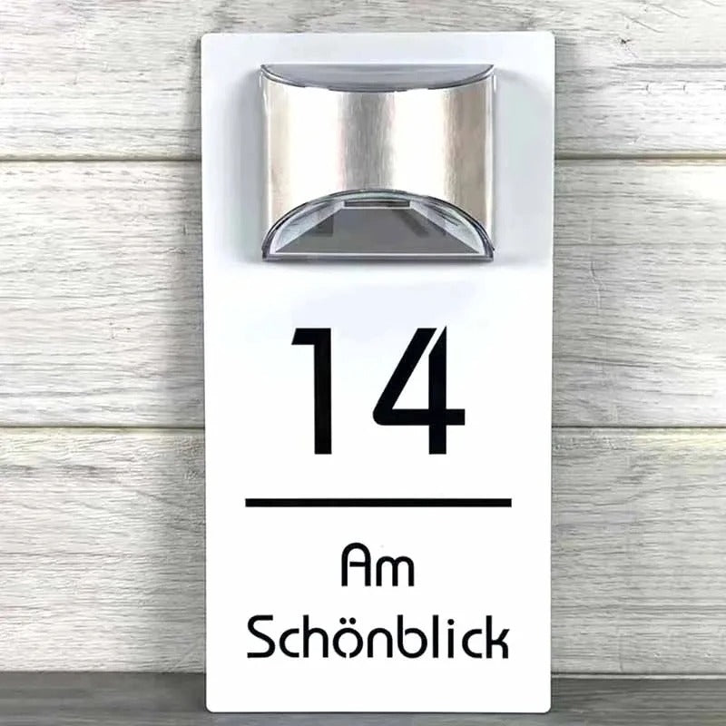 WD™ Lichthuis  | Gepersonaliseerde verlicht naambord aan huis