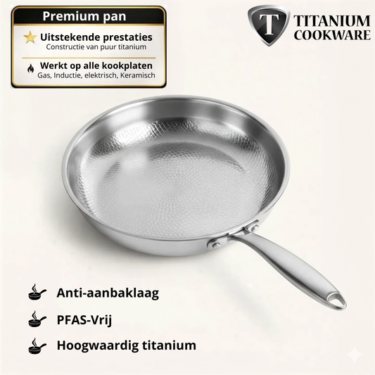 WD™-PREMIUM Pan- Hoogwaardige Titanium pan zonder coating voor alle soorten kookplaten