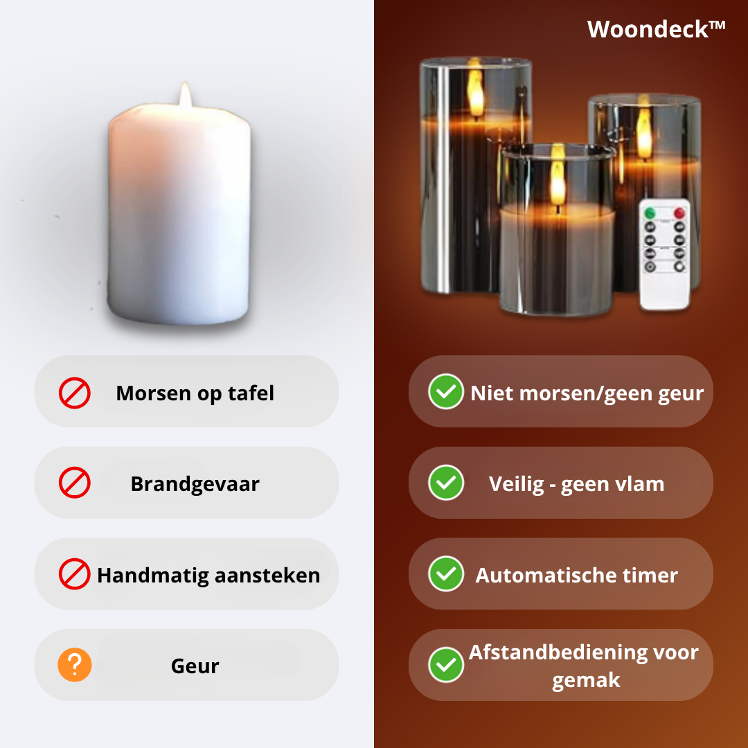 WD™ CozyGlow LED Kaarsen met afstandsbediening