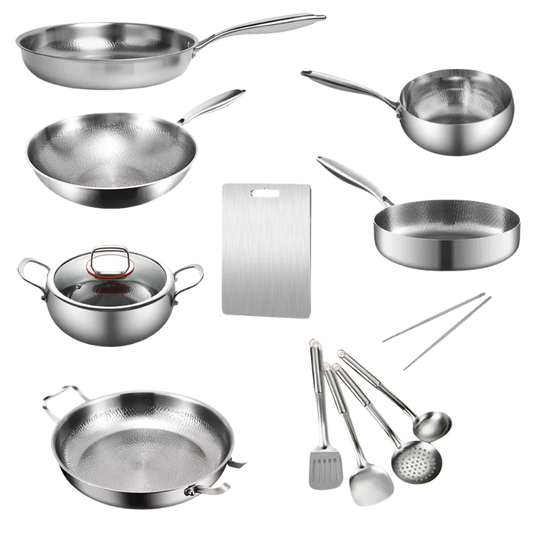 WD™ - Premium Titanium Pannenset – Inductiegeschikt & 100% Anti-aanbak, PFAS-vrij