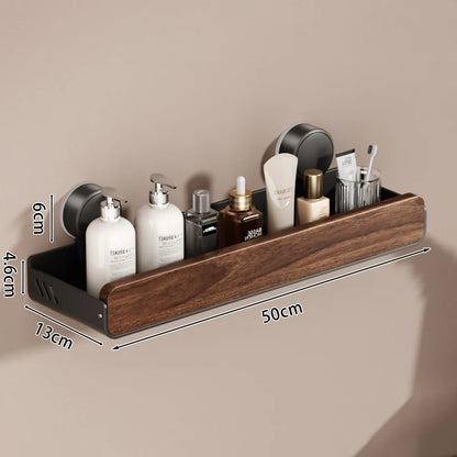 WD™ Walnoot Badkamerplank - Zonder te boren, met zuignap-bevestiging