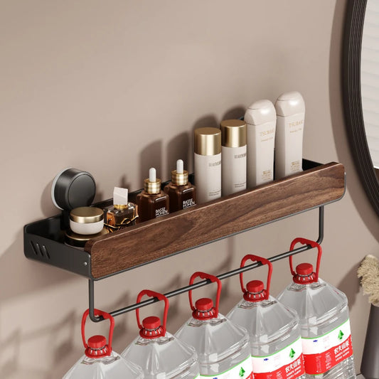 WD™ Walnoot Badkamerplank - Zonder te boren, met zuignap-bevestiging