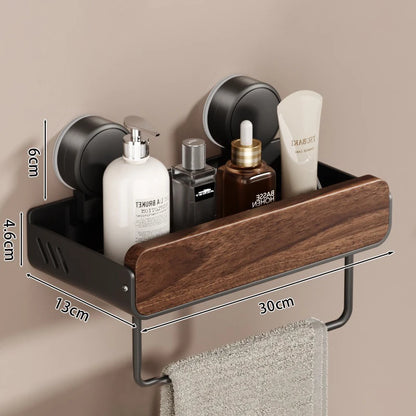 WD™ Walnoot Badkamerplank - Zonder te boren, met zuignap-bevestiging