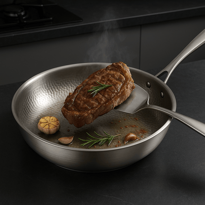 WD™-PREMIUM PAN - Hoogwaardige titanium pan zonder coating voor alle soorten kookplaten