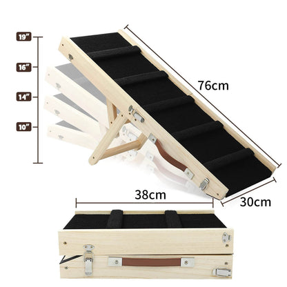 WD™ - Verstelbare opvouwbare hondenloopplank- Comfortabel Opstapje voor uw huisdier!