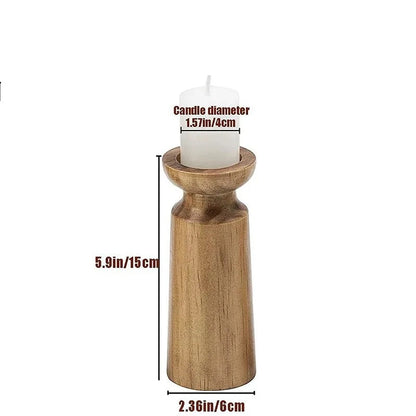 WD™ Rustiek Kaarsenhouder Set van Hout