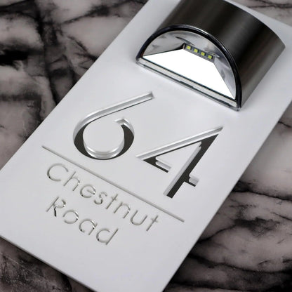 WD™ Lichthuis  | Gepersonaliseerde verlicht naambord aan huis