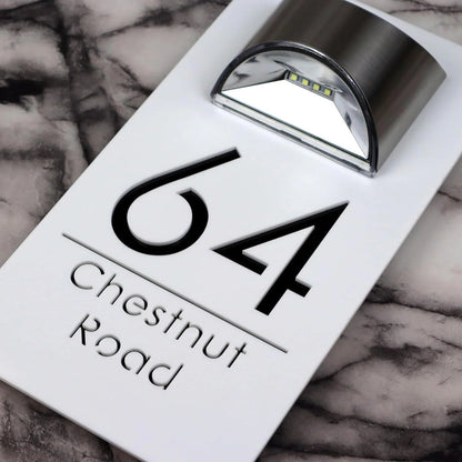 WD™ Lichthuis  | Gepersonaliseerde verlicht naambord aan huis